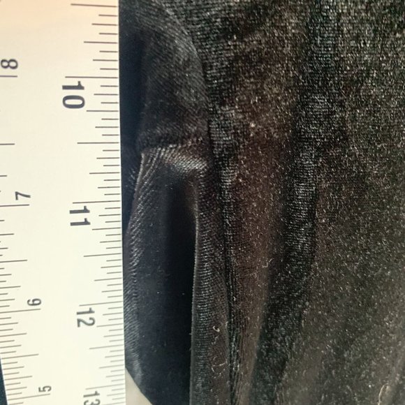 Spanx Leggings Women's‎ Large Black Velvet Stretch Elastic Waist Pull On 8206 - Picture 3 of 10